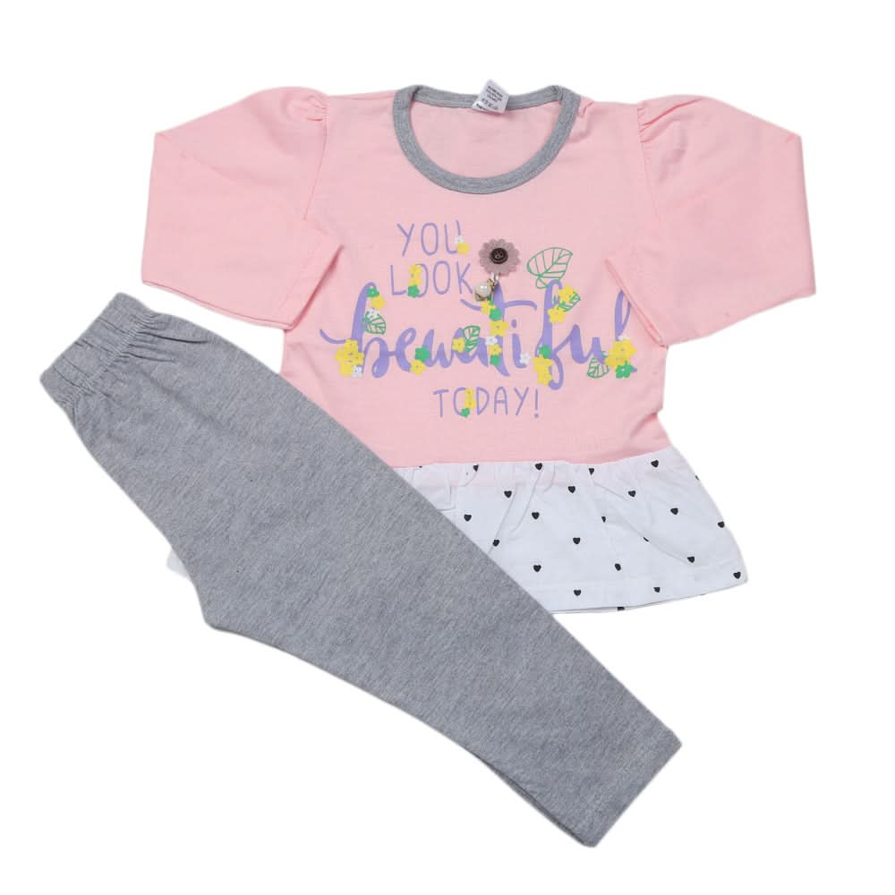 Girls Pajama Suit - Pink, Kids, Girls Sets And Suits, Chase Value, Chase Value