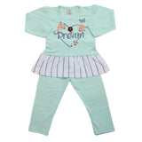 Girls Pajama Suit - Cyan, Kids, Girls Sets And Suits, Chase Value, Chase Value