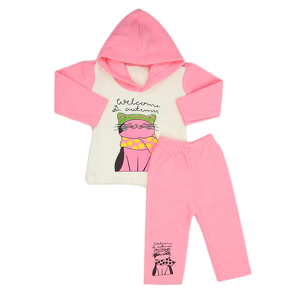 Newborn Girls Polar Full Sleeves Suit 8893 - Pink, Kids, New Born Girls Sets And Suits, Chase Value, Chase Value