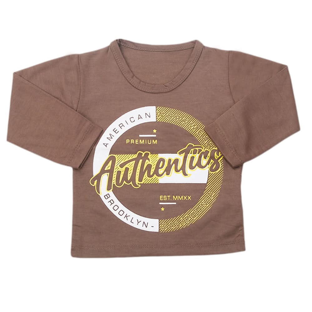 Boy's Full Sleeves T-Shirt 8757 - Olive Green, Kids, Boys T-Shirts, Chase Value, Chase Value