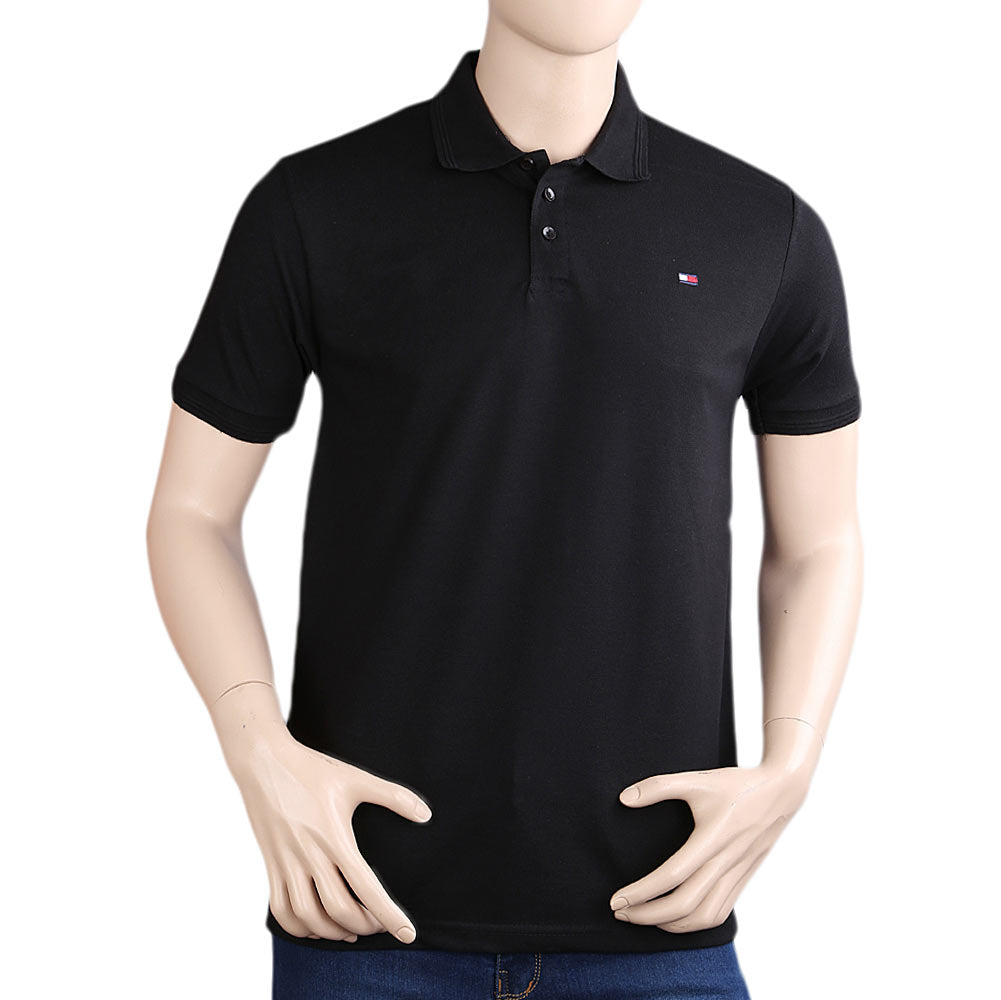 Men's Half Sleeves Polo T-Shirt - Black, Men, T-Shirts And Polos, Chase Value, Chase Value