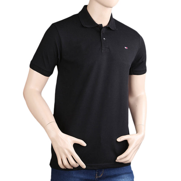 Men's Half Sleeves Polo T-Shirt - Black, Men, T-Shirts And Polos, Chase Value, Chase Value
