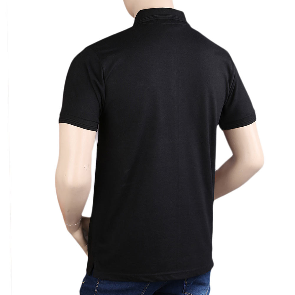 Men's Half Sleeves Polo T-Shirt - Black, Men, T-Shirts And Polos, Chase Value, Chase Value