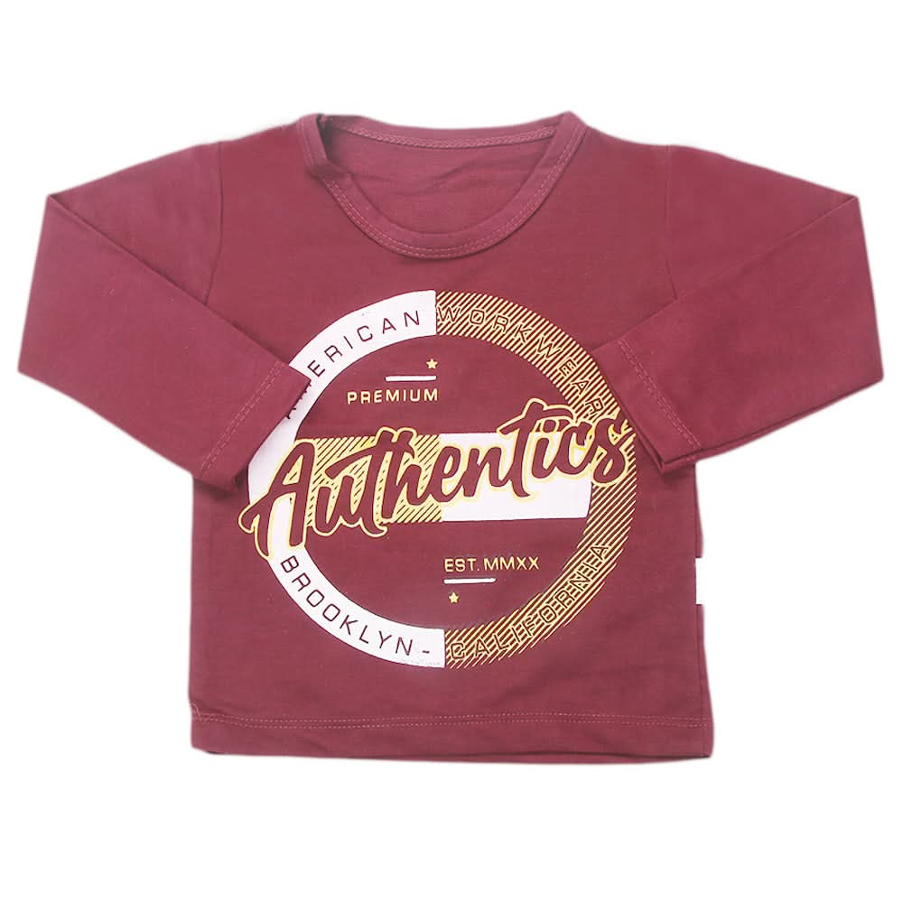 Boy's Full Sleeves T-Shirt - Dark Purple, Kids, Boys T-Shirts, Chase Value, Chase Value