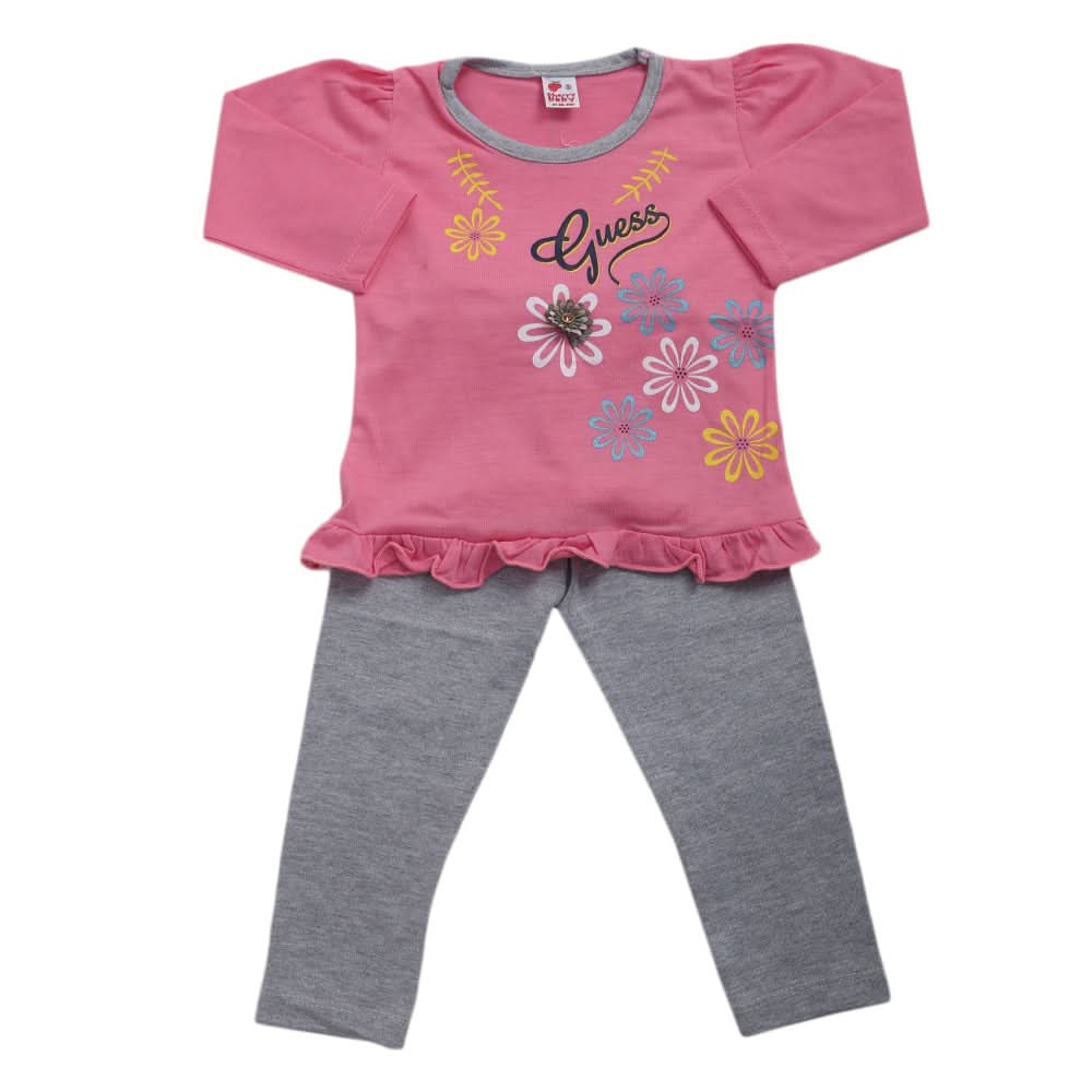 Girls Pajama Suit - Pink, Kids, Girls Sets And Suits, Chase Value, Chase Value