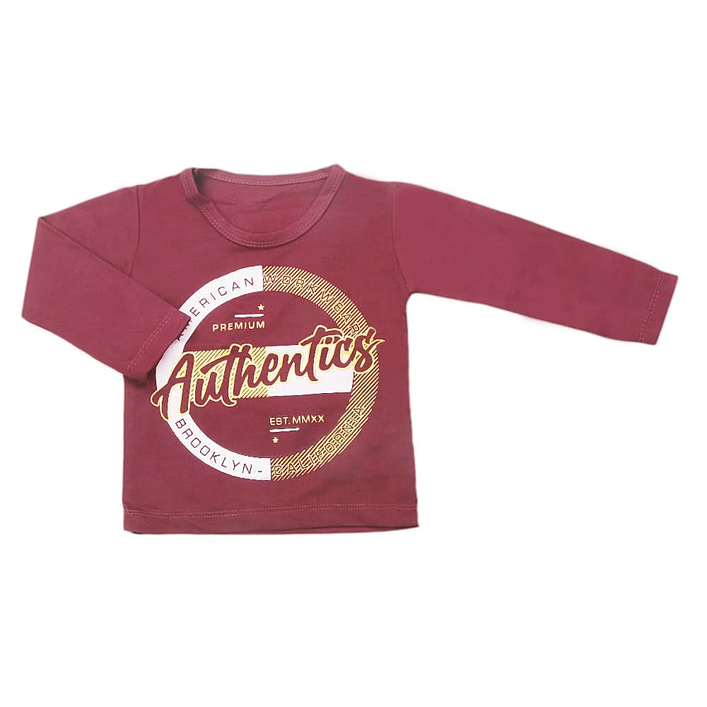 Boy's Full Sleeves T-Shirt - Dark Purple, Kids, Boys T-Shirts, Chase Value, Chase Value