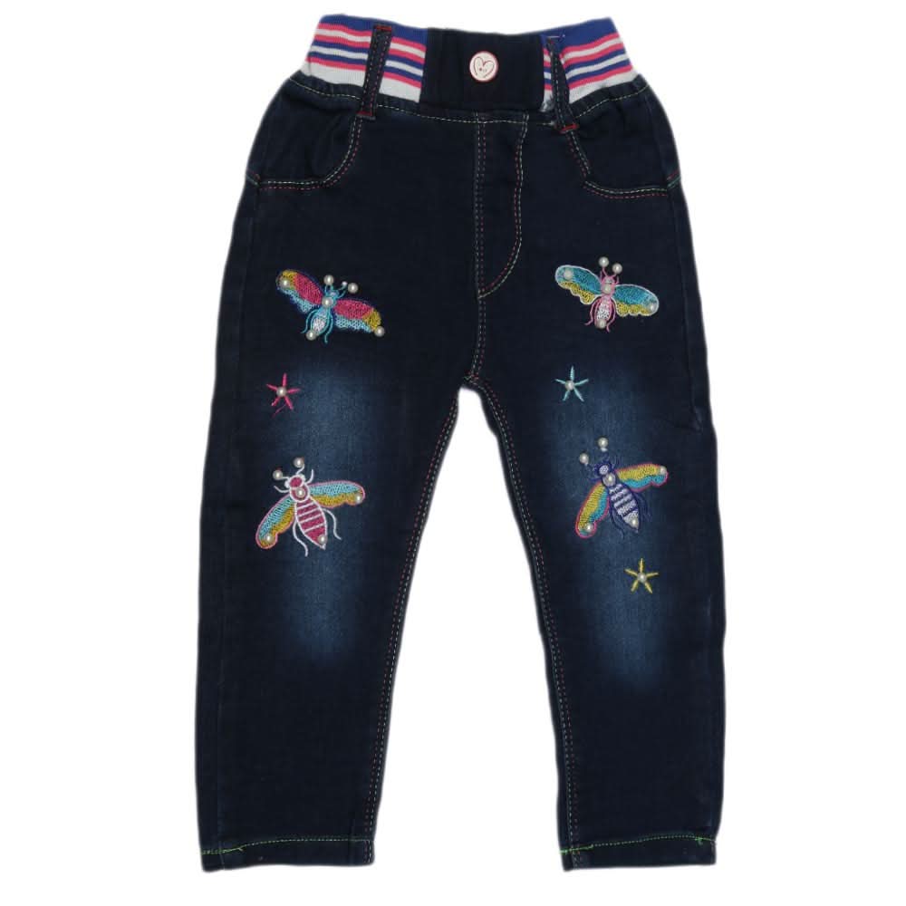 Girl's Denim Pant - Blue, Kids, Pants And Capri, Chase Value, Chase Value