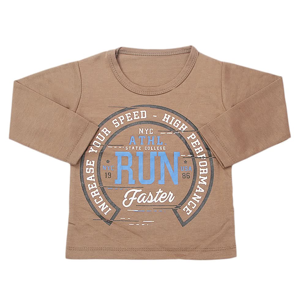 Boy's Full Sleeves T-Shirt - Olive Green, Kids, Boys T-Shirts, Chase Value, Chase Value