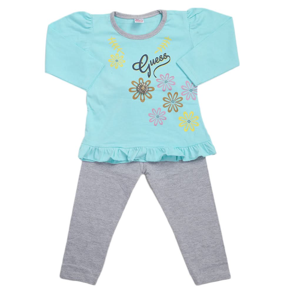 Girls Pajama Suit - Sea Green, Kids, Girls Sets And Suits, Chase Value, Chase Value