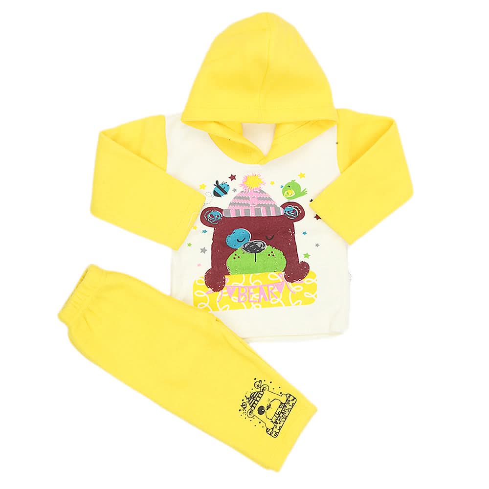 Newborn Boys Polar Full Sleeves Suit 8872 - Yellow, Kids, New Born Boys Sets And Suits, Chase Value, Chase Value