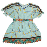 Girls Fancy Kurti - Cyan, Kids, Girls Kurti, Chase Value, Chase Value
