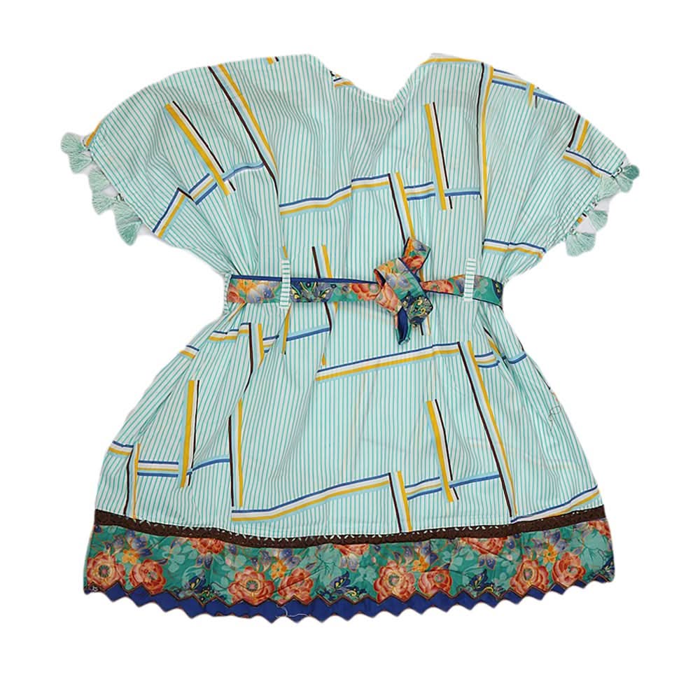 Girls Fancy Kurti - Cyan, Kids, Girls Kurti, Chase Value, Chase Value