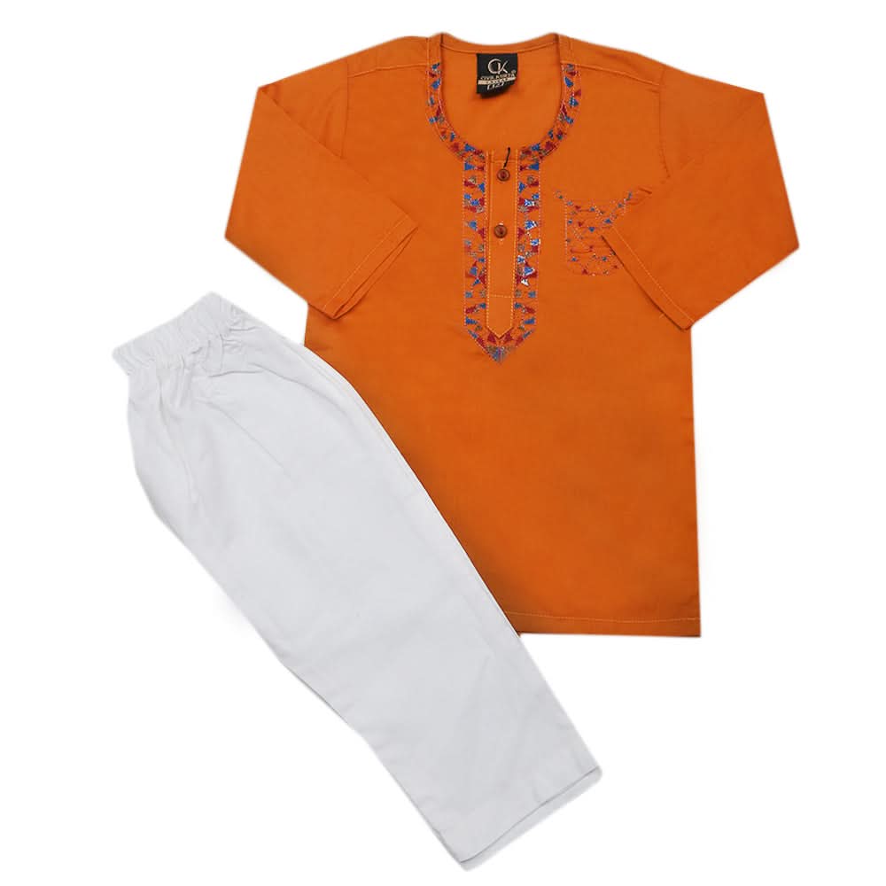 Newborn Boys Shalwar Suit - Mustard, Kids, Newborn Boys Shalwar Suits, Chase Value, Chase Value