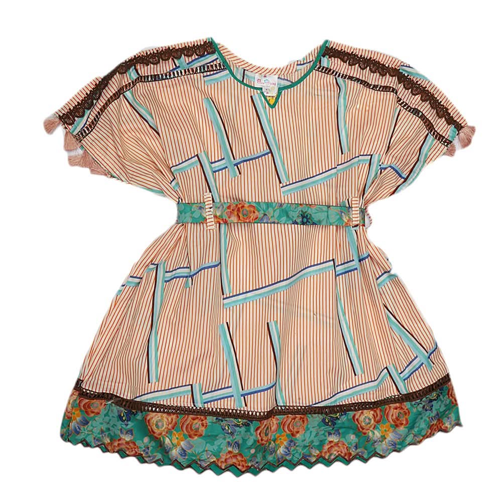 Girls Fancy Kurti - Peach, Kids, Girls Kurti, Chase Value, Chase Value