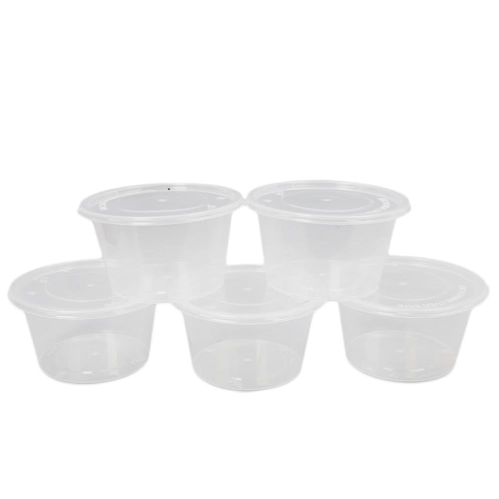 Plastic Round Container - 5Pcs, Home & Lifestyle, Storage Boxes, Chase Value, Chase Value