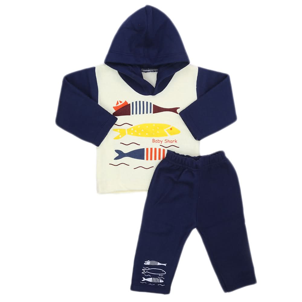 Newborn Boys Polar Full Sleeves Suit 8870 - Navy Blue, Kids, New Born Boys Sets And Suits, Chase Value, Chase Value