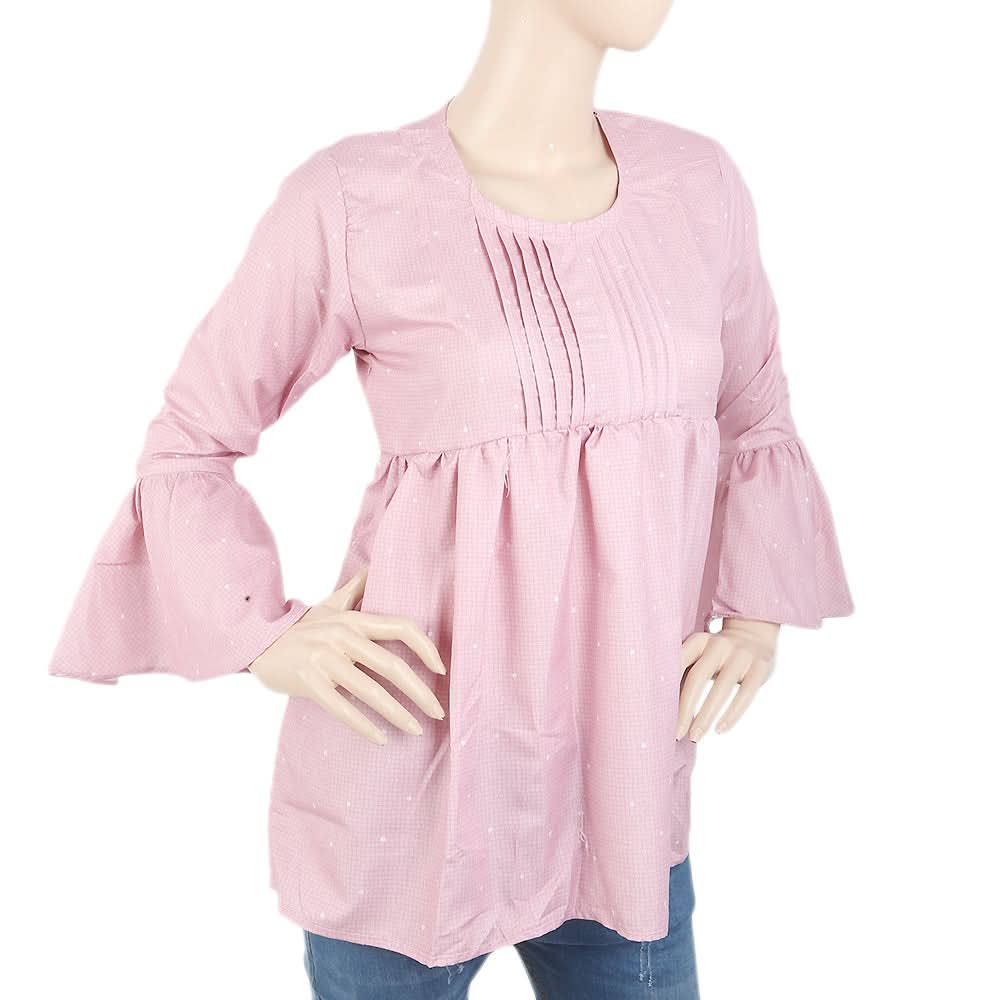 Women's Front Pleats Western Top - Pink, Women, T-Shirts And Tops, Chase Value, Chase Value