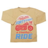 Boy's Full Sleeves T-Shirt - Brown, Kids, Boys T-Shirts, Chase Value, Chase Value