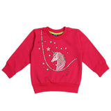 Girls Full Sleeves T-Shirt - Dark Pink, Girls T-Shirts, Chase Value, Chase Value