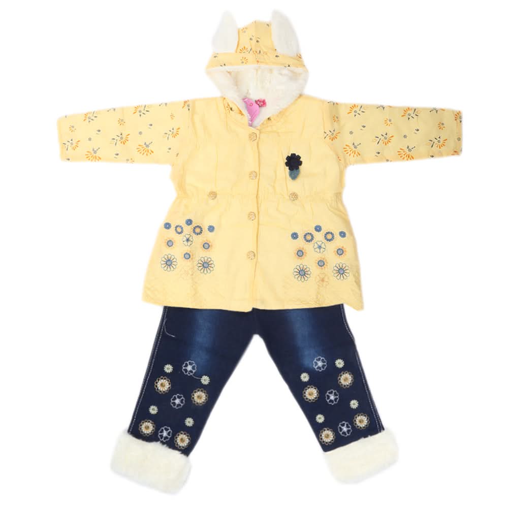 Girls Full Sleeves Pant Suit - Yellow, Kids, Girls Sets And Suits, Chase Value, Chase Value