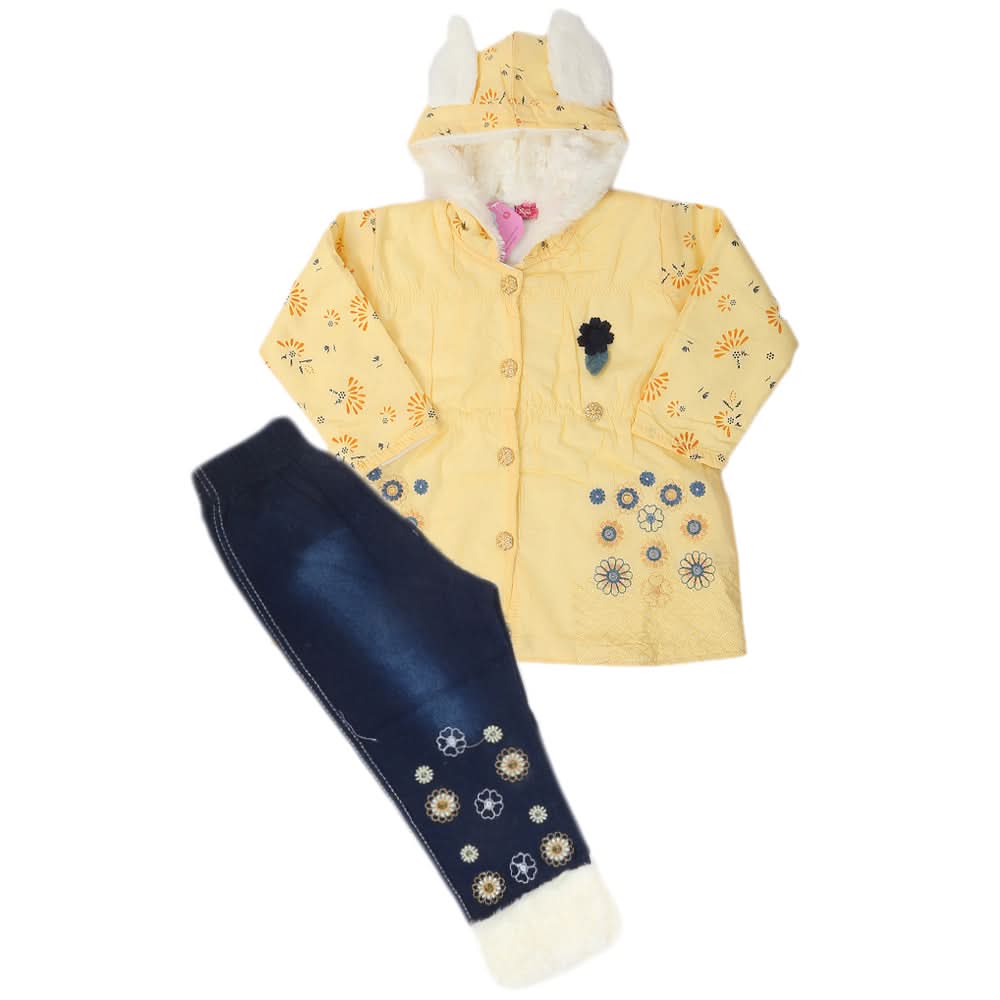 Girls Full Sleeves Pant Suit - Yellow, Kids, Girls Sets And Suits, Chase Value, Chase Value