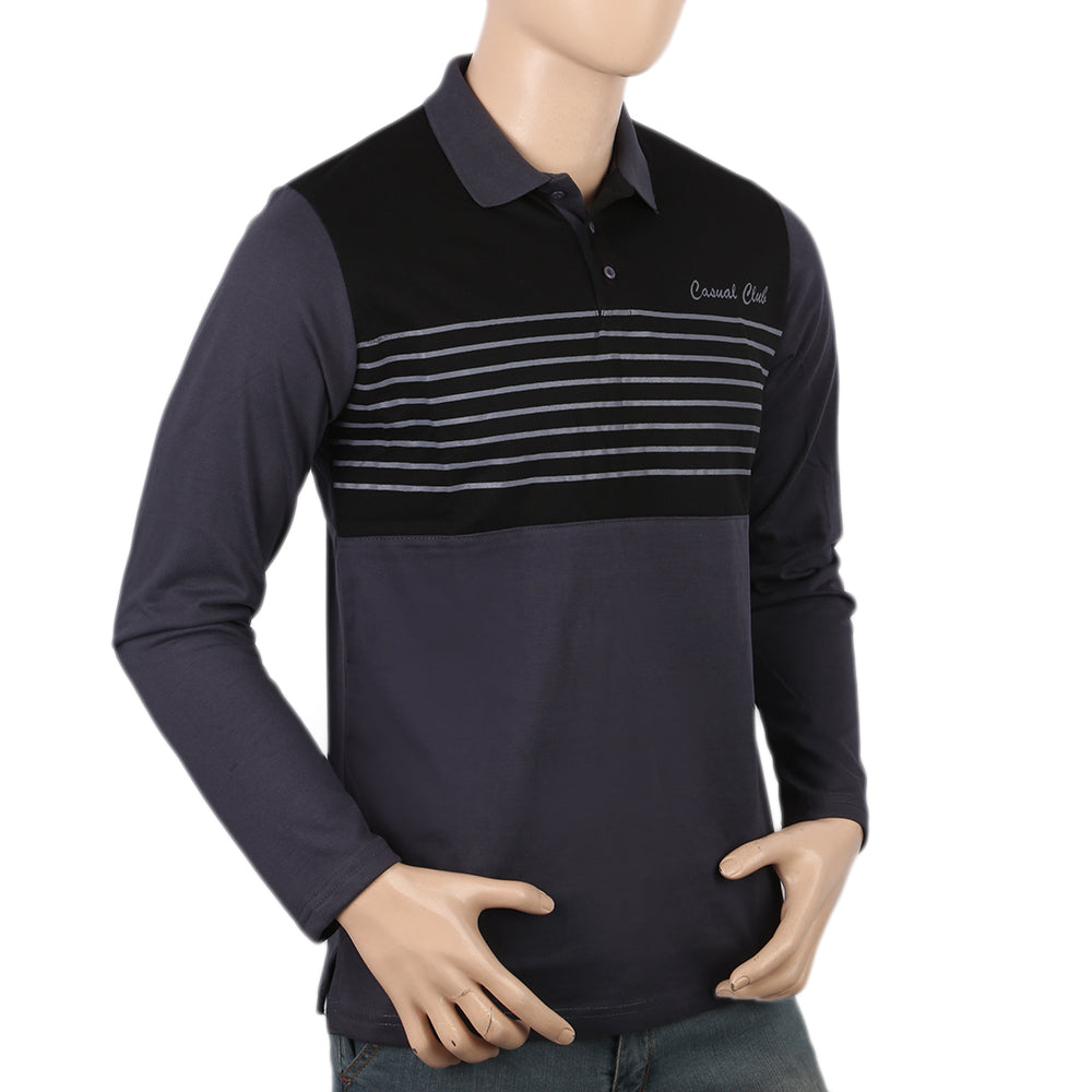 Men's Full Sleeves Polo T-Shirt - Black, Men's T-Shirts & Polos, Chase Value, Chase Value