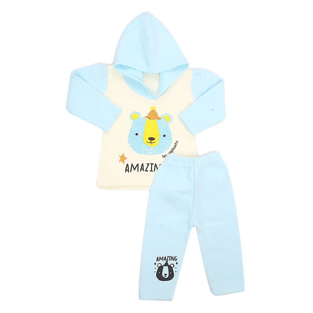 Newborn Girls Polar Full Sleeves Suit 8894 - Light Blue, Kids, New Born Girls Sets And Suits, Chase Value, Chase Value
