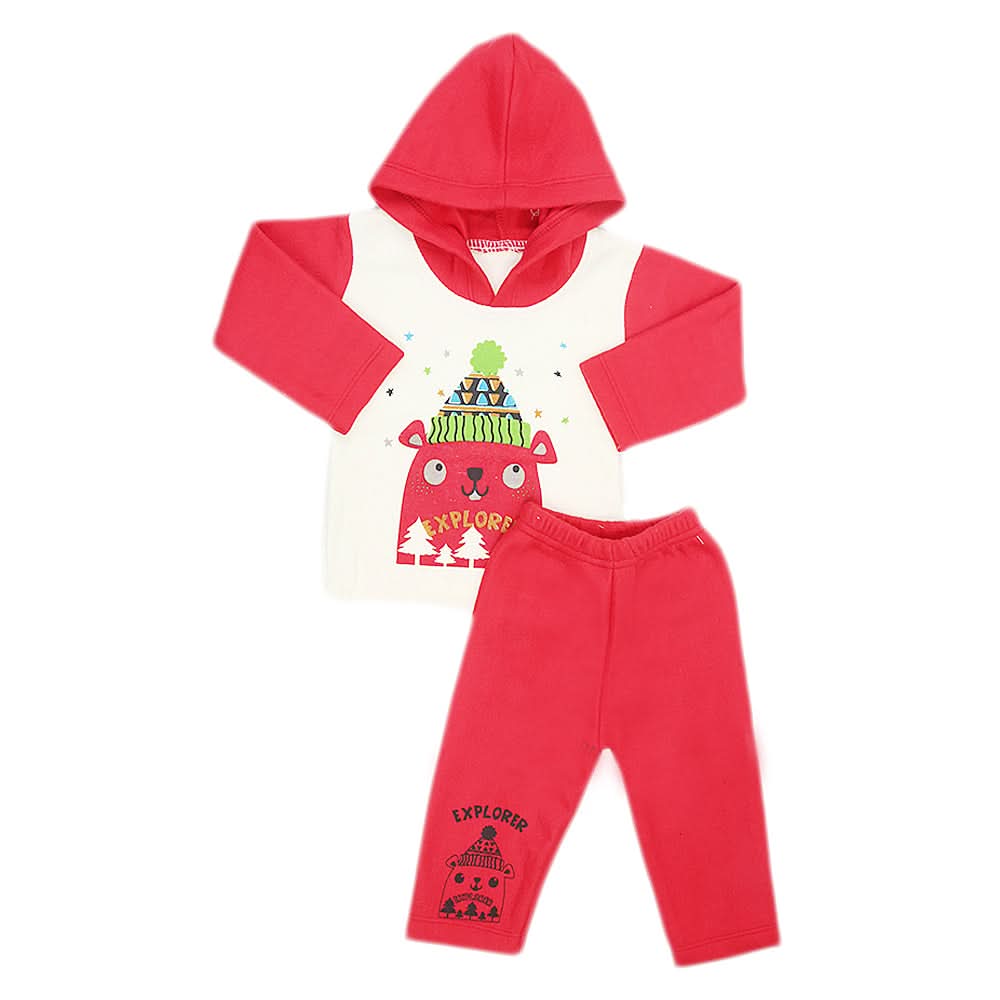 Newborn Boys Polar Full Sleeves Suit 8873 - Red, Kids, New Born Boys Sets And Suits, Chase Value, Chase Value
