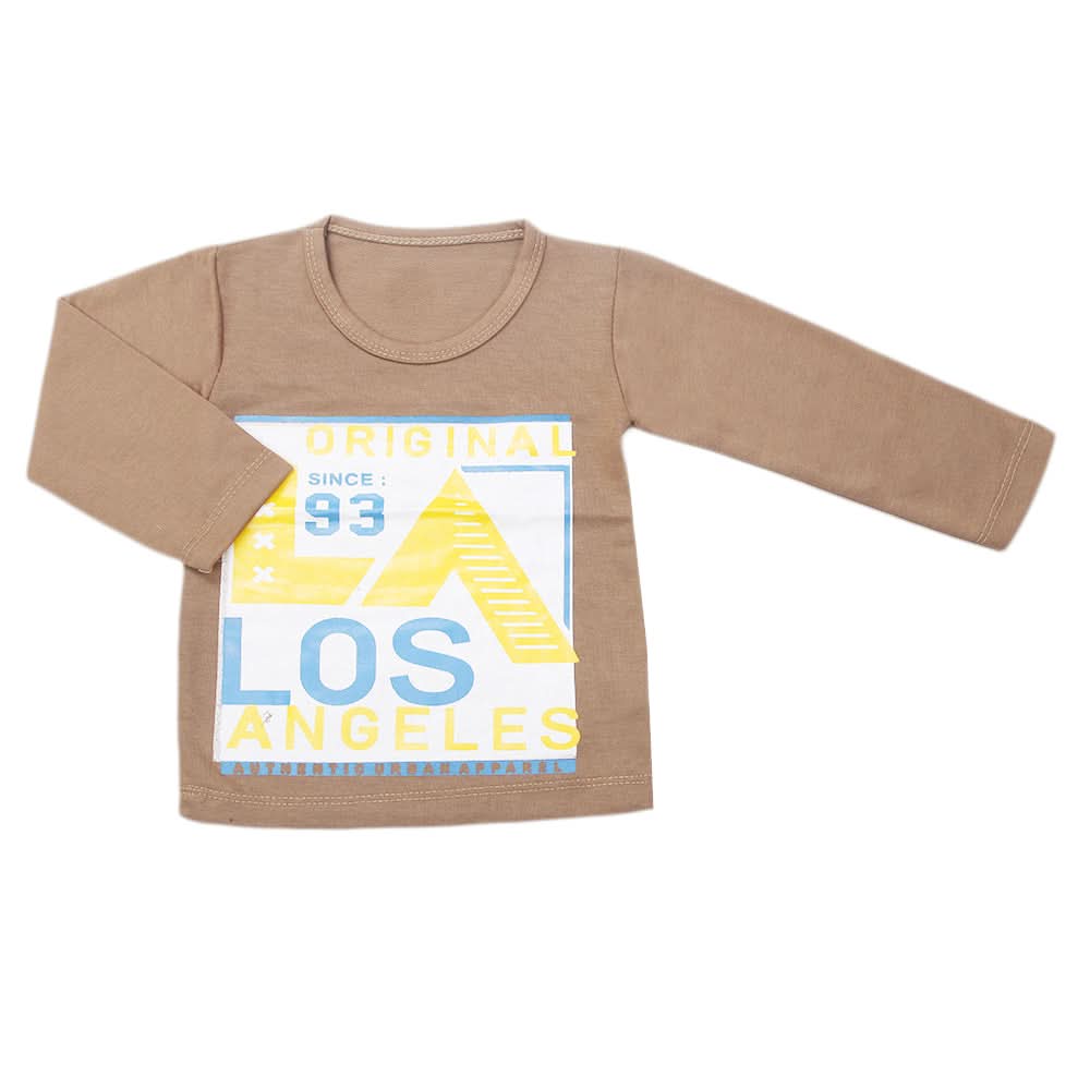 Boy's Full Sleeves T-Shirt - Olive Green, Kids, Boys T-Shirts, Chase Value, Chase Value