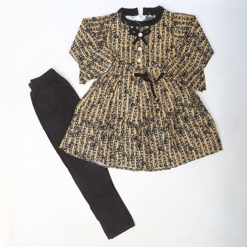 Girls Full Sleeves Tights Suit - Black, Kids, Girls Sets And Suits, Chase Value, Chase Value