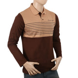 Men's Full Sleeves Polo T-Shirt - Light Brown, Men's T-Shirts & Polos, Chase Value, Chase Value