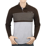Men's Full Sleeves Polo T-Shirt - Olive Green, Men's T-Shirts & Polos, Chase Value, Chase Value