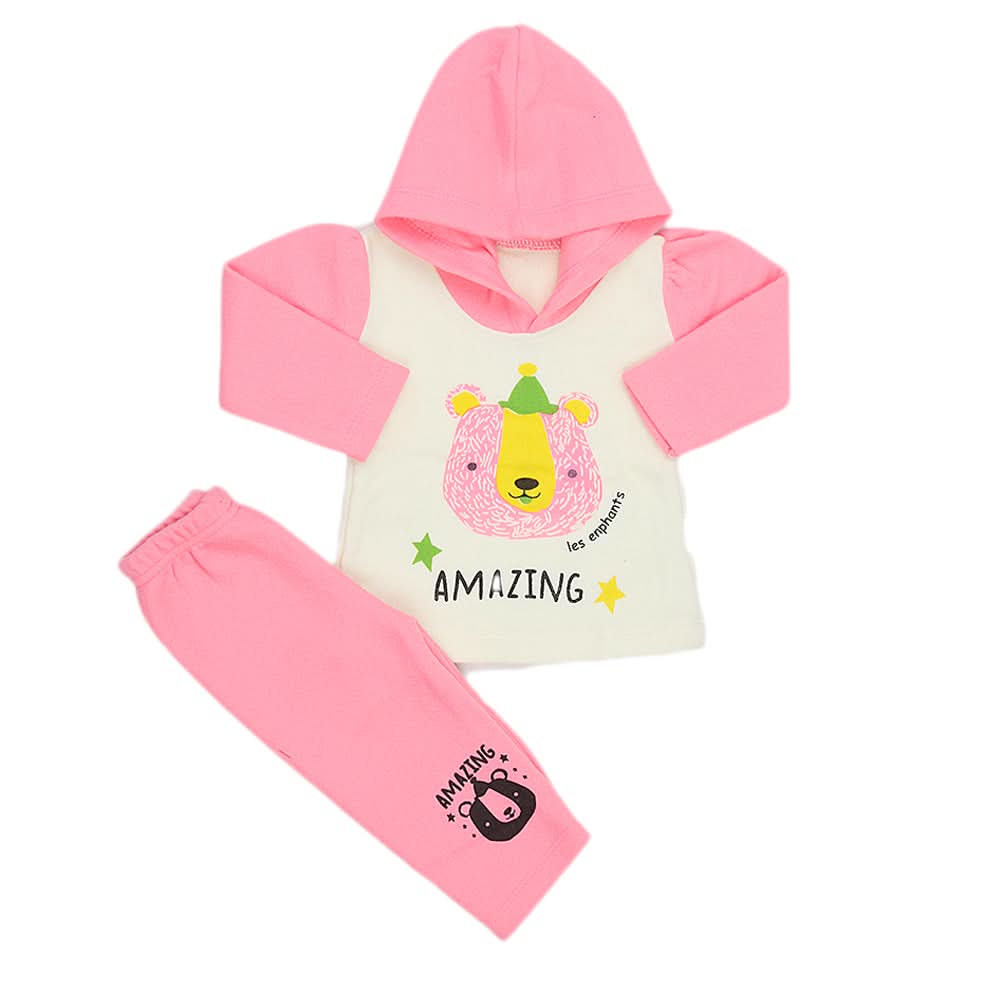 Newborn Girls Polar Full Sleeves Suit 8894 - Pink, Kids, New Born Girls Sets And Suits, Chase Value, Chase Value