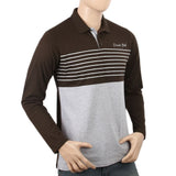Men's Full Sleeves Polo T-Shirt - Olive Green, Men's T-Shirts & Polos, Chase Value, Chase Value