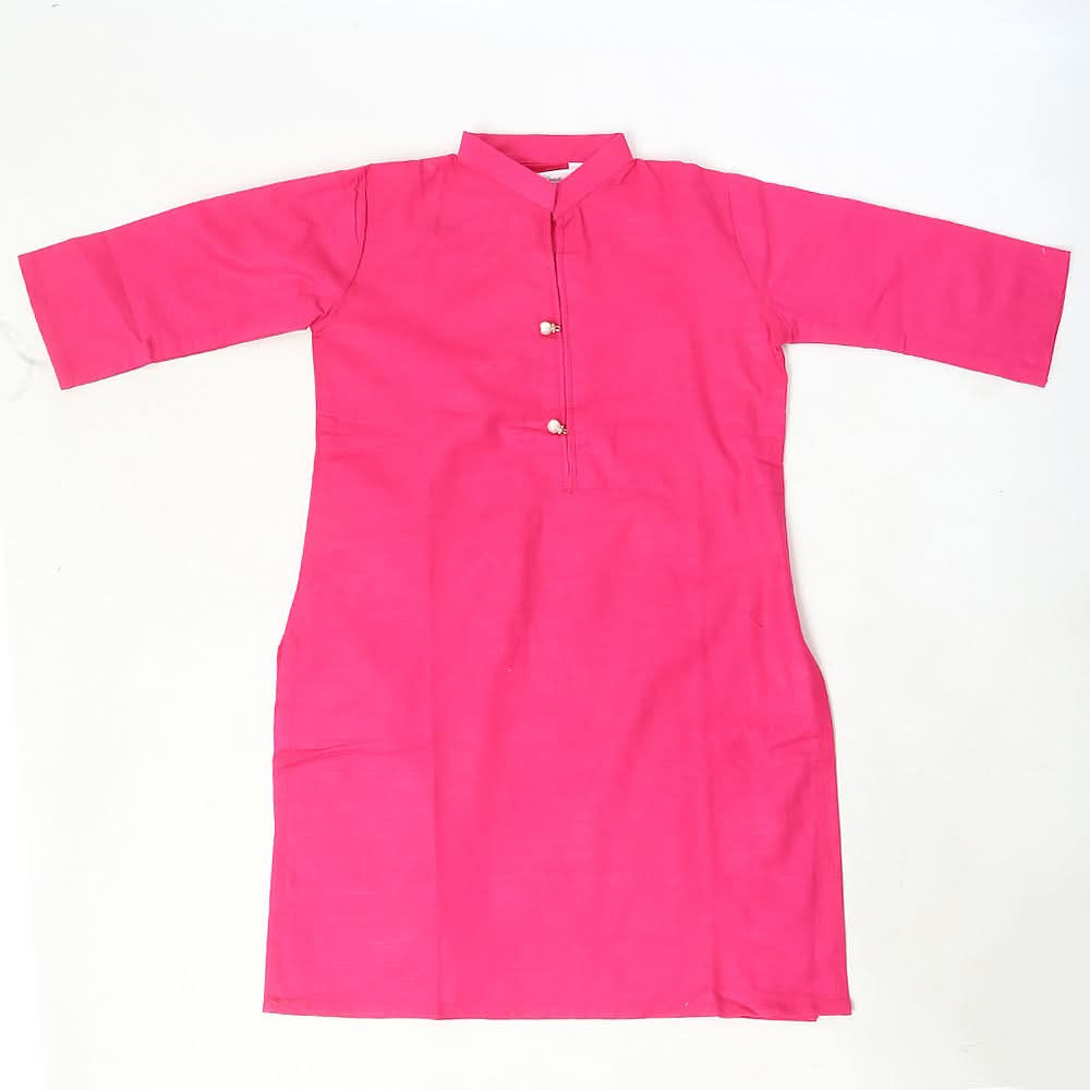 Girls Plain Khaddar Kurti - Pink, Kids, Girls Kurti, Chase Value, Chase Value