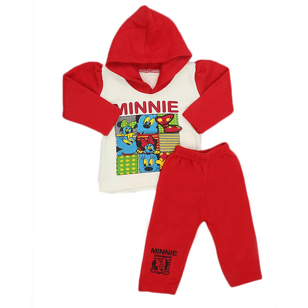Newborn Girls Polar Full Sleeves Suit 8891 - Red, Kids, New Born Girls Sets And Suits, Chase Value, Chase Value