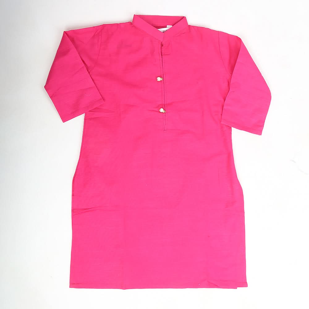 Girls Plain Khaddar Kurti - Pink, Kids, Girls Kurti, Chase Value, Chase Value
