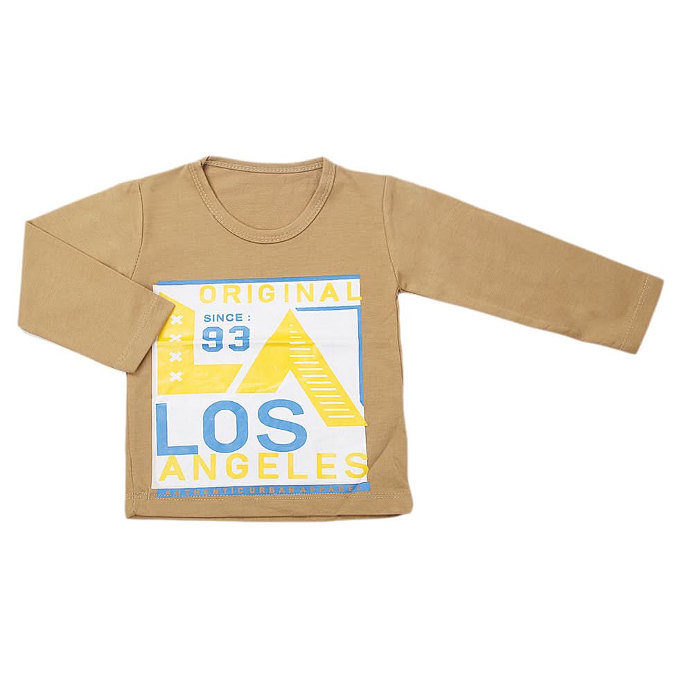 Boy's Full Sleeves T-Shirt 8752 - Olive Green, Kids, Boys T-Shirts, Chase Value, Chase Value