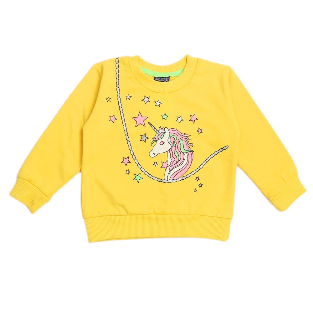 Girls Full Sleeves T-Shirt - Yellow, Girls T-Shirts, Chase Value, Chase Value