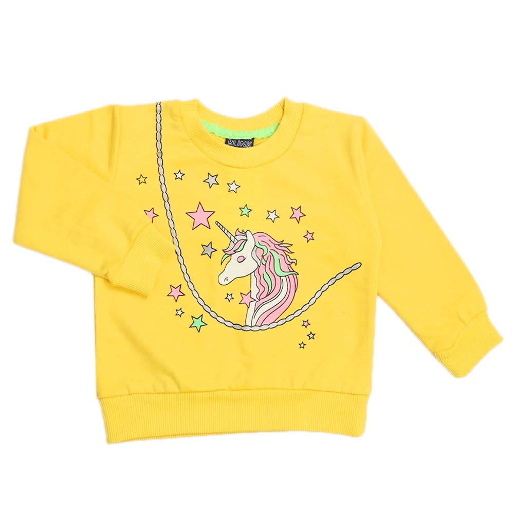 Girls Full Sleeves T-Shirt - Yellow, Girls T-Shirts, Chase Value, Chase Value