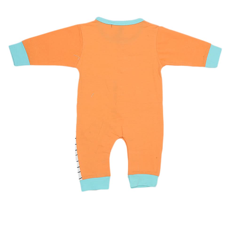 Newborn Boys Full Sleeves Romper 44008 - Orange, Kids, New Born Boys Rompers, Chase Value, Chase Value