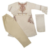 Girls Embroidered 3Pcs Shalwar Suit - Beige, Kids, Girls Sets And Suits, Chase Value, Chase Value