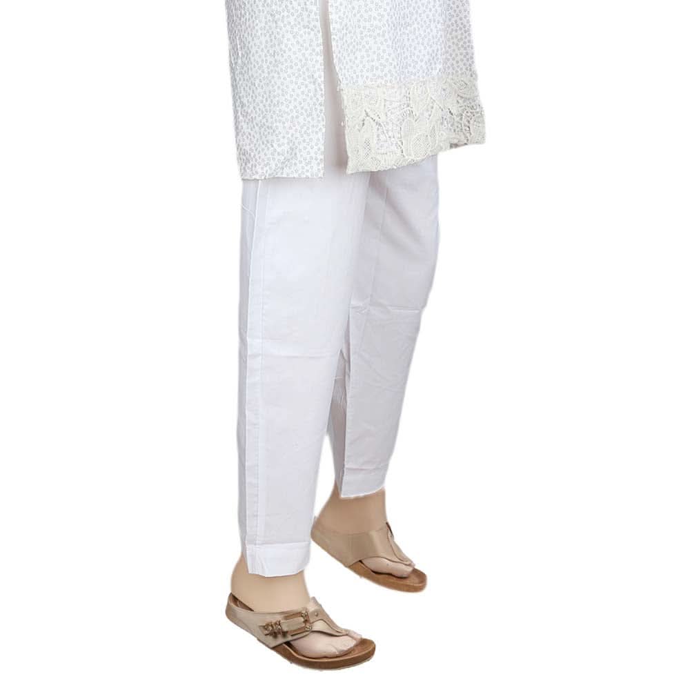 Women's Cigarette Trouser - White - test-store-for-chase-value
