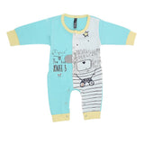 Newborn Boys Full Sleeves Romper 44008 - Cyan, Kids, New Born Boys Rompers, Chase Value, Chase Value