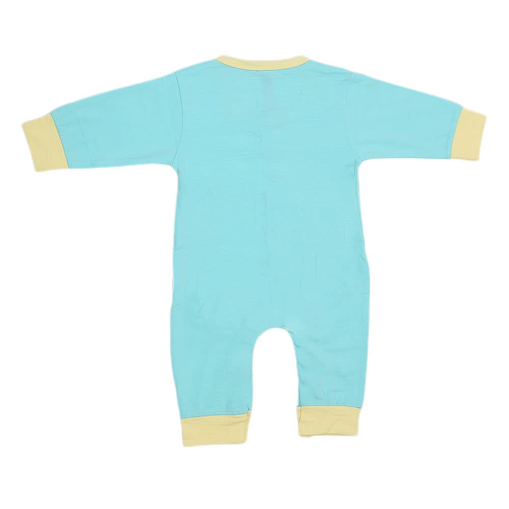 Newborn Boys Full Sleeves Romper 44008 - Cyan, Kids, New Born Boys Rompers, Chase Value, Chase Value