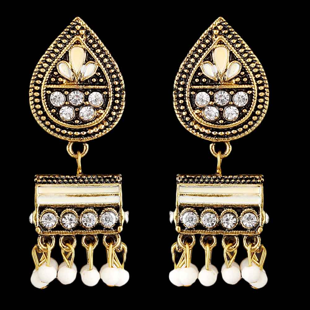 Women's Fancy Ear Jhumki - Off White, Women, Earrings & Tops, Chase Value, Chase Value