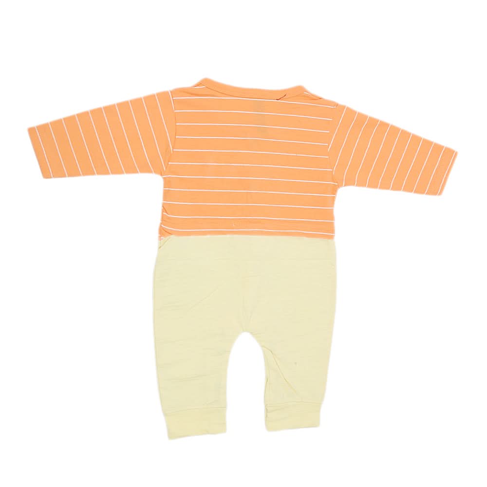 Newborn Boys Full Sleeves Romper 44007 - Orange, Kids, New Born Boys Rompers, Chase Value, Chase Value