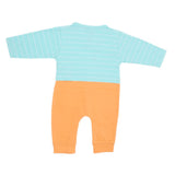 Newborn Boys Full Sleeves Romper 44007 - Cyan, Kids, New Born Boys Rompers, Chase Value, Chase Value