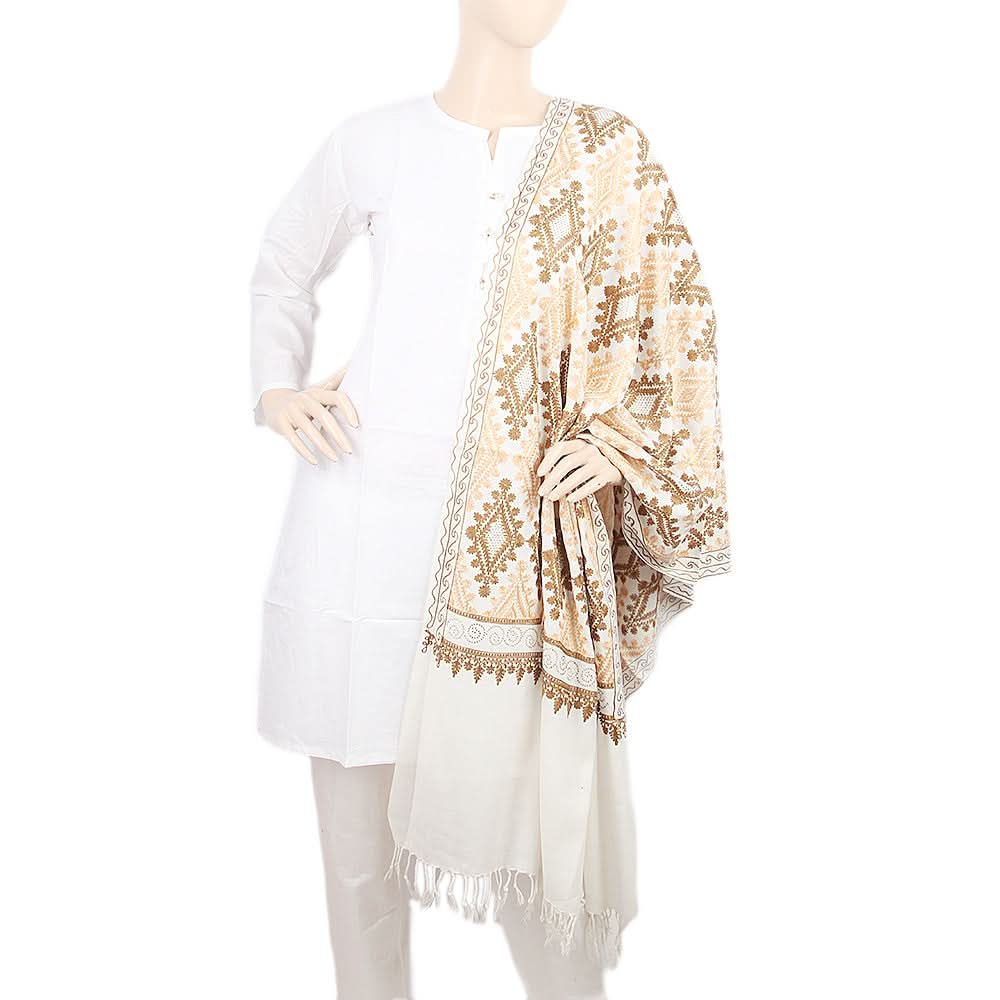 Women's Shawl - White, Women, Shawls And Scarves, Chase Value, Chase Value