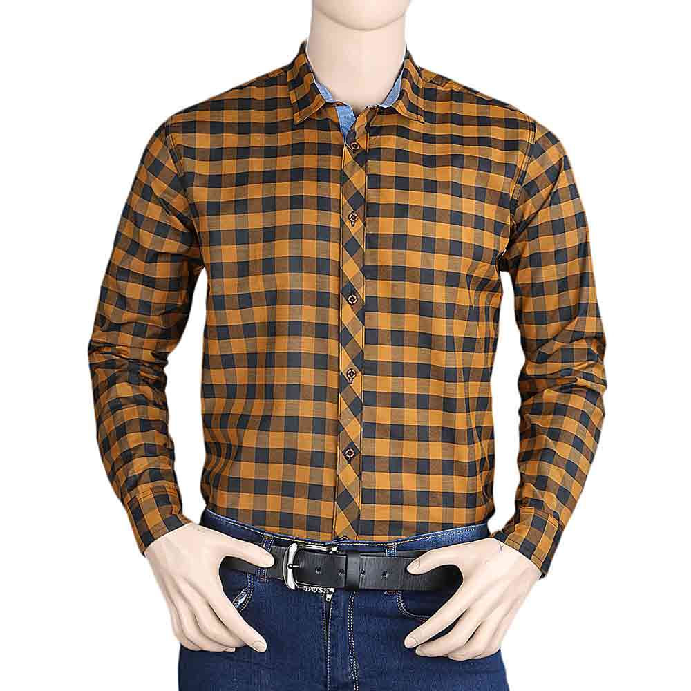 Men's Casual Shirt - Mustard, Men, Shirts, Chase Value, Chase Value